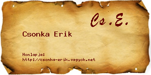 Csonka Erik névjegykártya